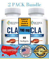 CLA 780Mg | Stim-Free Weight Management/Fat Burner Lean Muscle 120 Softgels 2PK