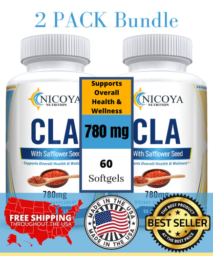 CLA 780Mg | Stim-Free Weight Management/Fat Burner Lean Muscle 120 Softgels 2PK