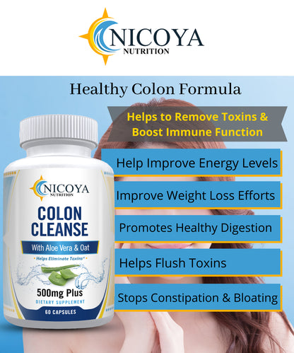 Colon Cleanse 500MG | Help Naturally Lose Weight, Detox, Bloating & Boost Energy
