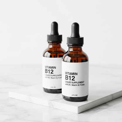 2-Pack Vitamin B12 Liquid Supplement Drops