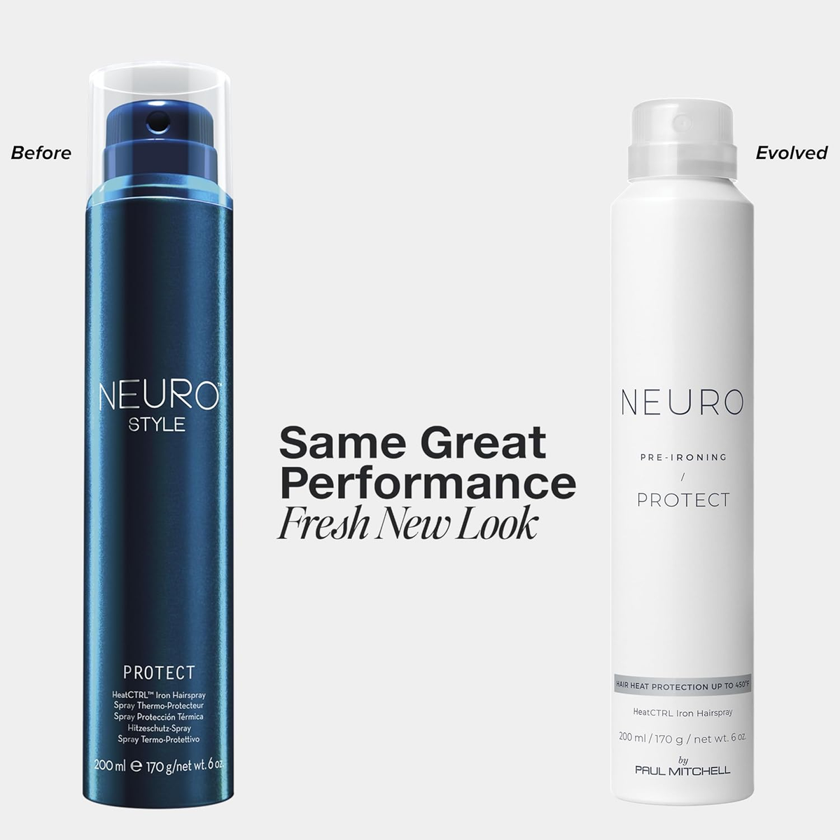 Neuro by Paul Mitchell Protect Heatctrl Iron Hairspray, Perfect Prep + Finish for Heat Styling, for All Hair Types