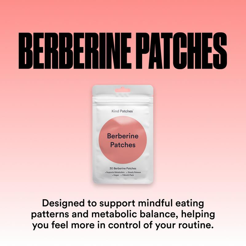 Kind Patches: 30 Berberine Patches, Steady Release, Vegan, 1 Month Pack