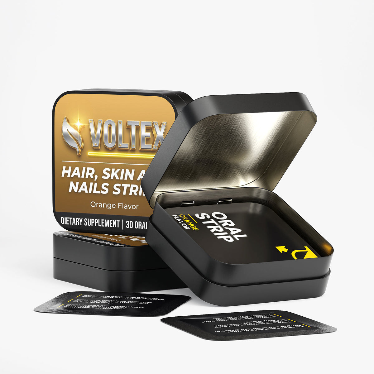 VOLTEX Hair, Skin & Nails Strips — 30 Oral Strips