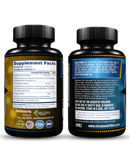OXY BURN - Thermogenic Weight Loss & Fat Burner, Appetite Suppressant & Energy