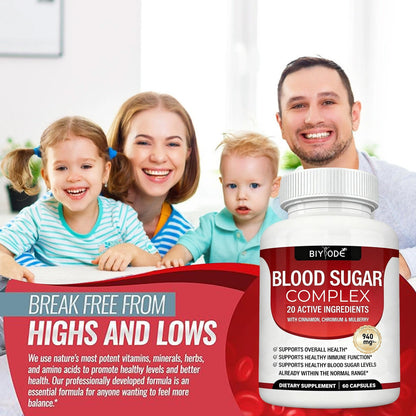 1/2X Magnesium 8 in 1 Complex 1000Mg & Blood Sugar Blend Supplement Combo
