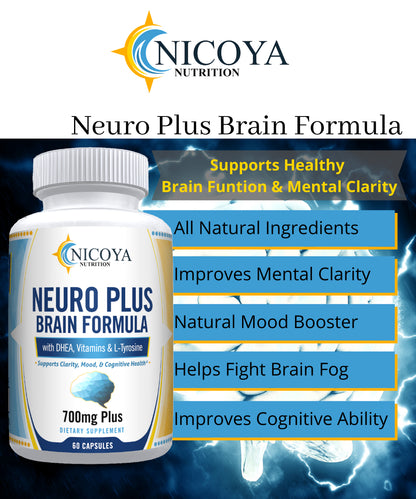 Neuro Brain & Focus 700MG+ Healthy Memory Function, Clarity Nootropic Supplement