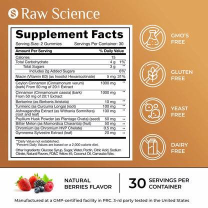 Cinnamon Blood Support Gummies - Ceylon 2000mg