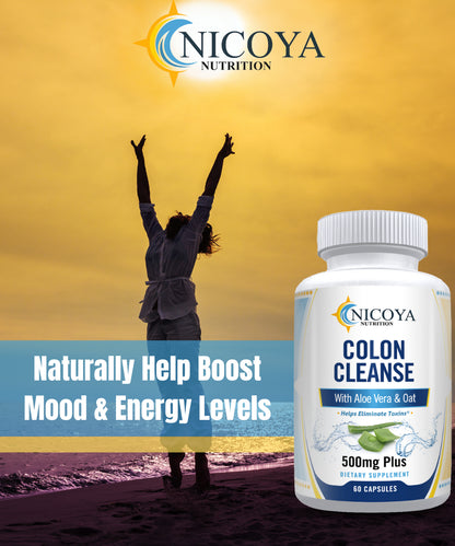 Colon Cleanse 500MG | Digestion, Energy, Constipation & Gas Relief 2 Pk