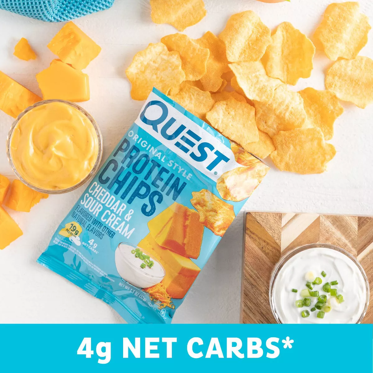 Quest Nutrition Protein Chips - Cheddar & Sour Cream