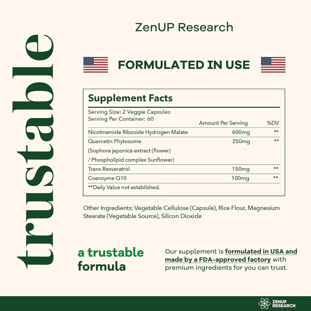 NAD+ Supplement Research | 1100Mg Liposomal Nicotinamide Riboside With