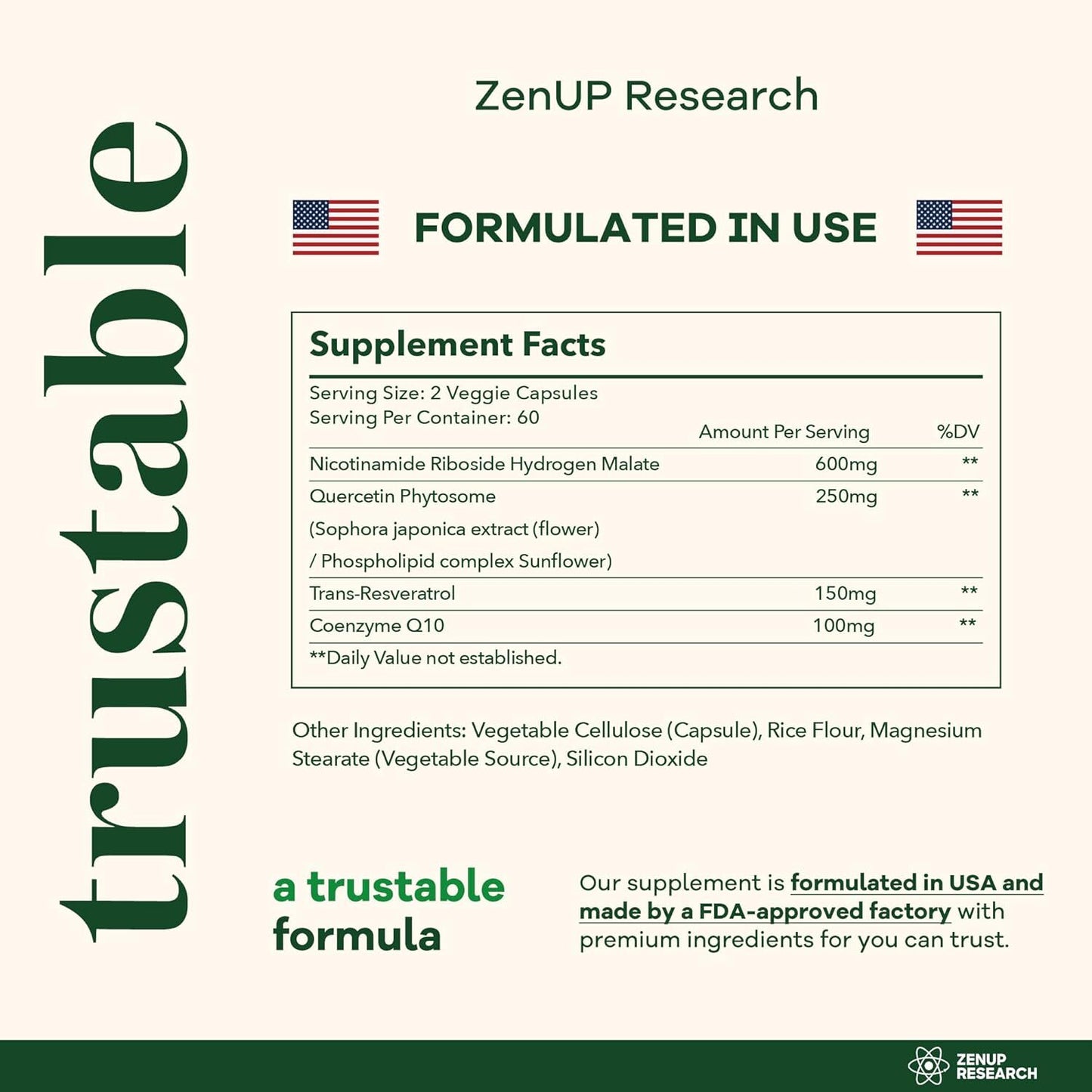 NAD+ Supplement Research | 1100Mg Liposomal Nicotinamide Riboside With