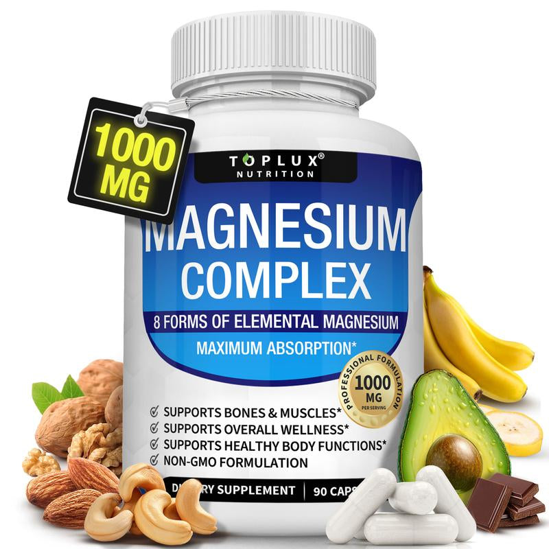 Toplux Magnesium Complex 1000mg — 6 Pack Bundle (Save 35%)