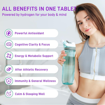 Hydrogen Water Tablets — 8 PPM Molecular H2 + Magnesium (60 Tablets)